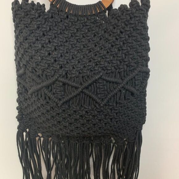 Danielle
Nicole Macrame Fringe Wood Handle Shoulder Purse - Picture 9 of 15